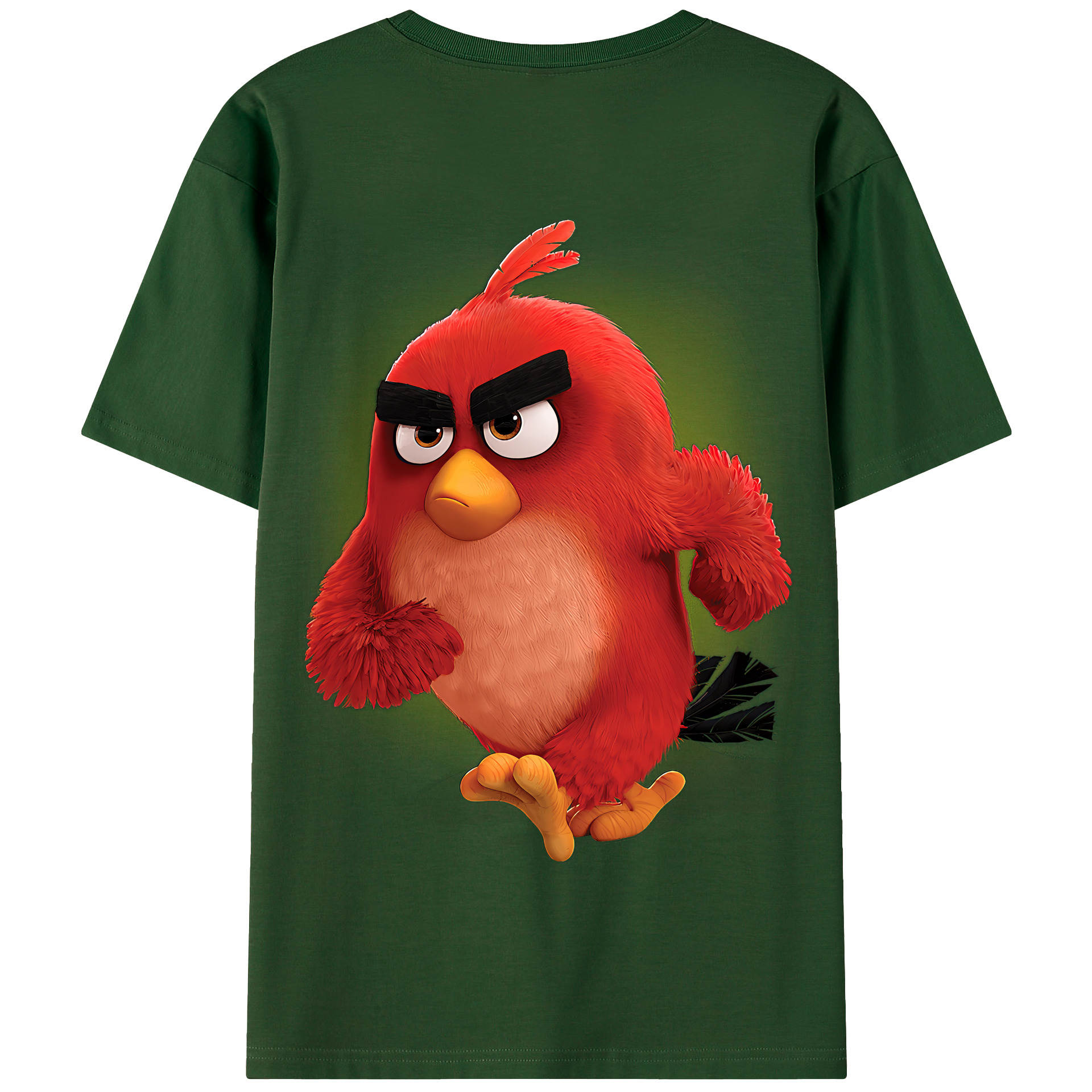 （画像用） Angry Birds アングリーバード 綿100％半袖Tシャツ（背面プリント）